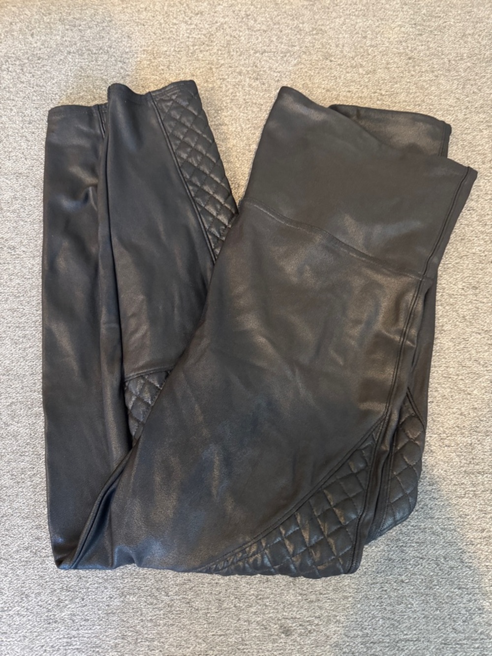 Spanx moto Leather-look Leggings 3X